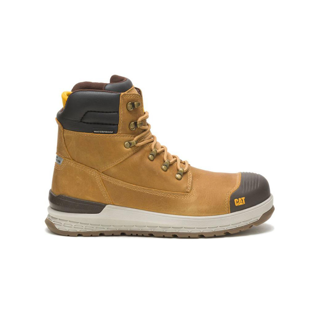 Caterpillar Impact Hiker Waterproof Thinsulate™ Carbon Composite Toe Men's Waterproof Boots Golden Harvest Brown USA | 203186-AIQ