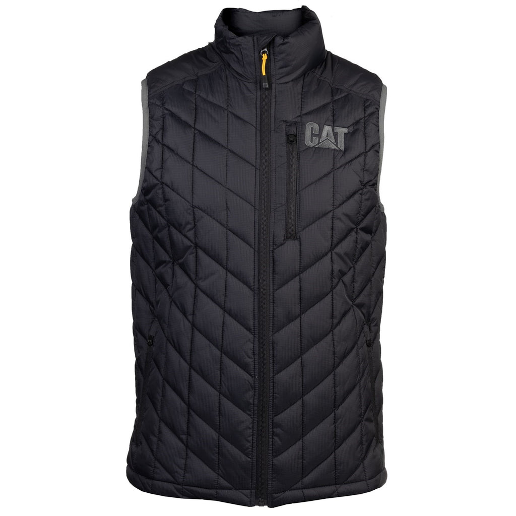 Caterpillar Insulated Charcoal Men's Vests Black USA | 654082-UCQ