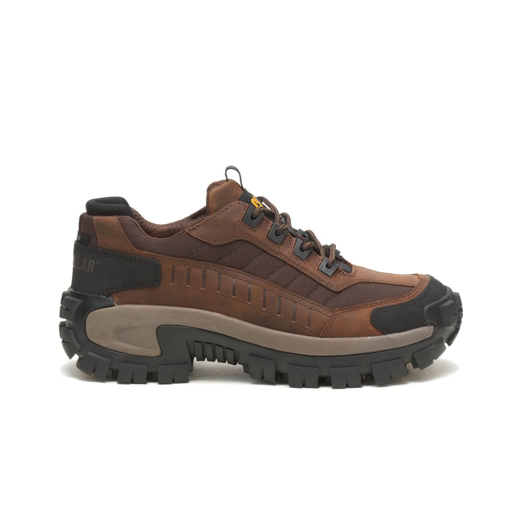 Caterpillar Invader Steel Toe Men's Steel Toe Shoes Dark Brown USA | 890726-RNQ