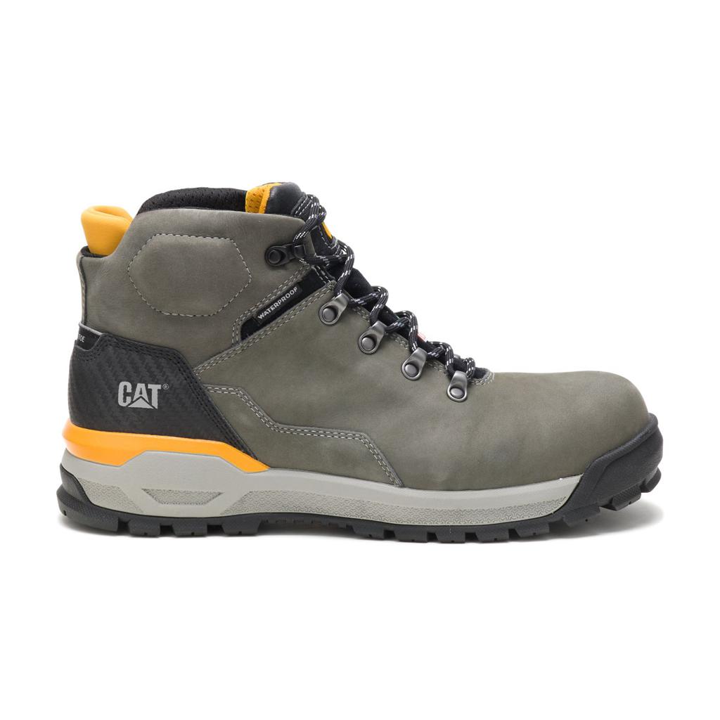 Caterpillar Kinetic Ice+ Waterproof Thinsulate™ Composite Toe Csa Men's Work Boots grey green USA | 041769-IAG