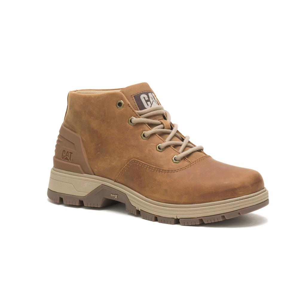 Caterpillar Leverage Men's Chukka Boots Dark Beige USA | 172564-SMD