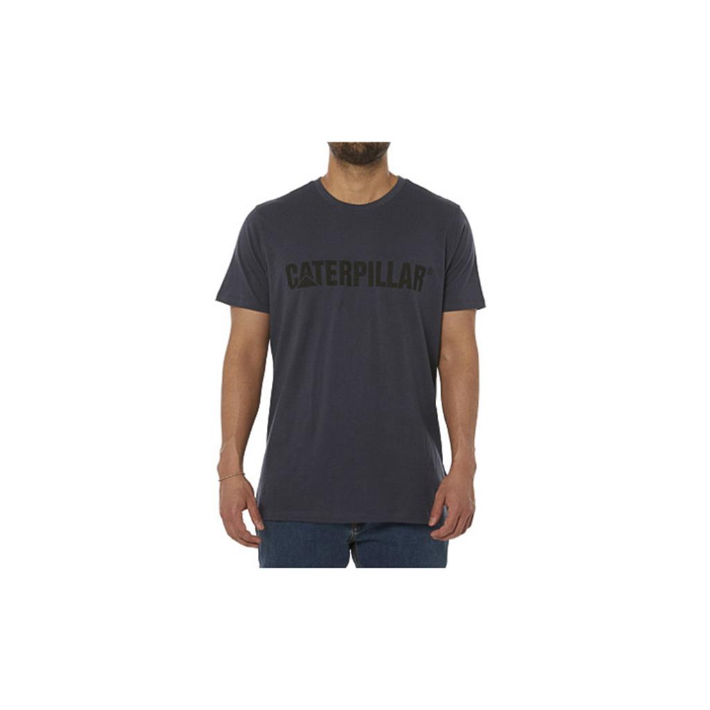 Caterpillar Logo Men's T-Shirts Navy USA | 568930-IOJ