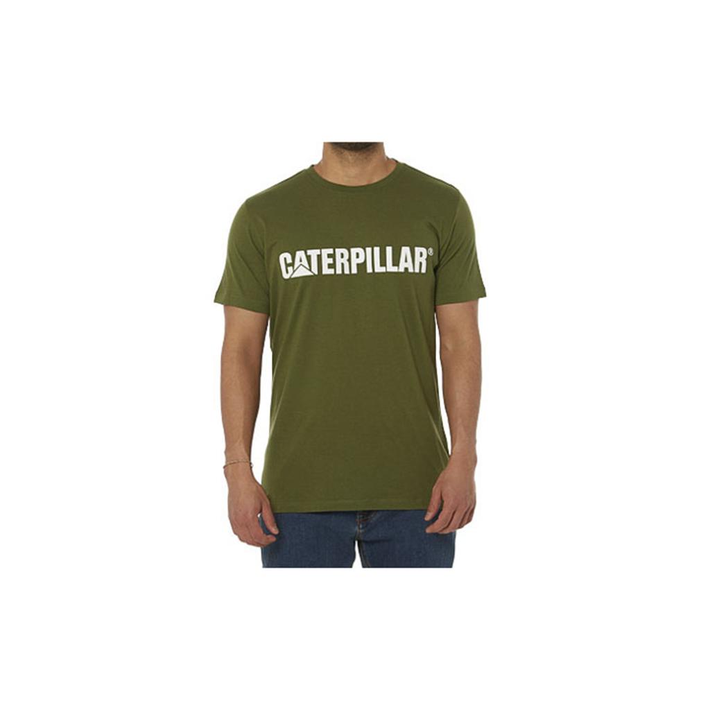 Caterpillar Logo Men's T-Shirts White USA | 604189-RAT