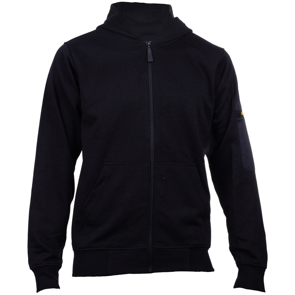 Caterpillar Loopback Full Zip Hoodie Men's Sweatshirts Black USA | 294651-OYP