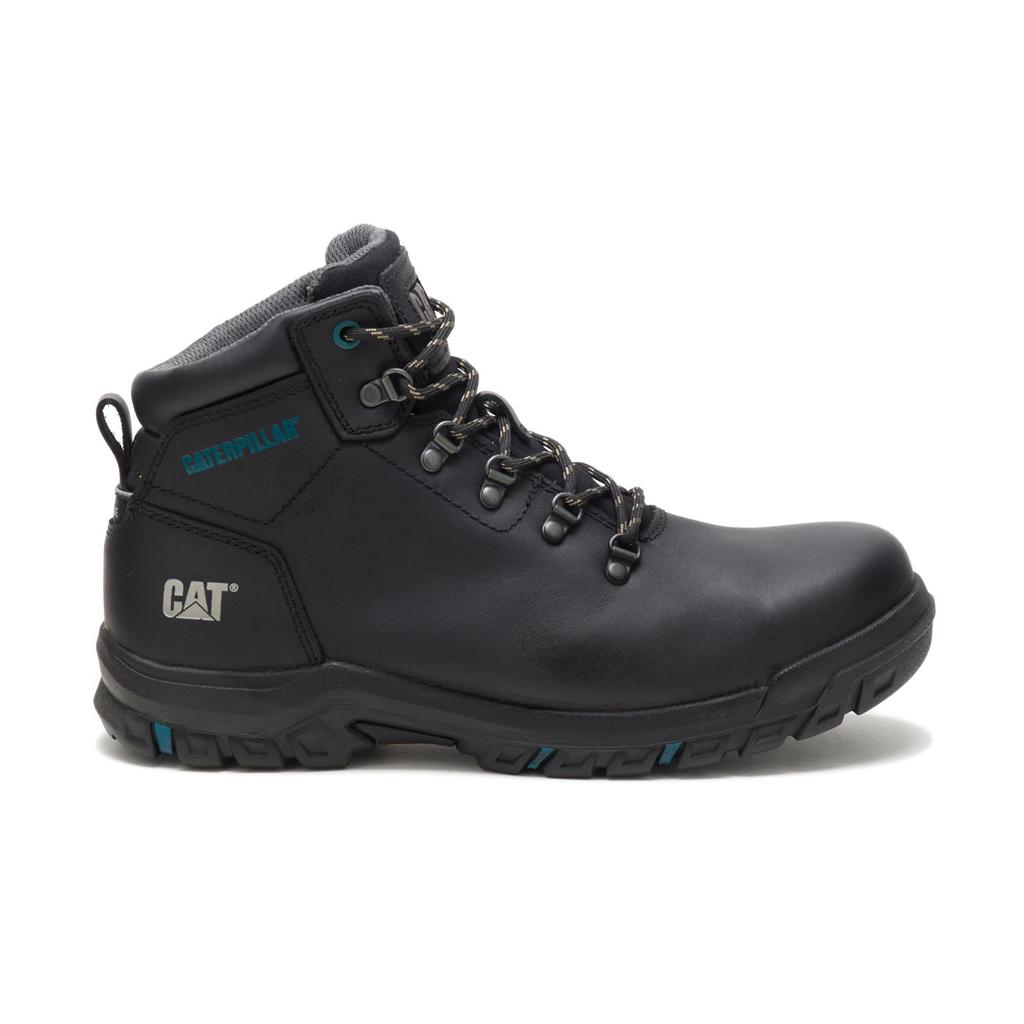 Caterpillar Mae Steel Toe Waterproof Women's Steel Toe Boots Black USA | 590824-OAB