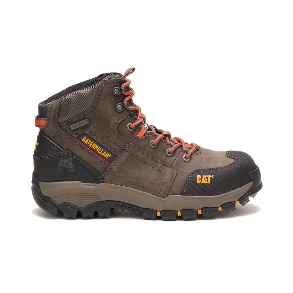 Caterpillar Navigator Mid Waterproof Steel Toe Men's Steel Toe Boots Dark Grey USA | 904173-TOI