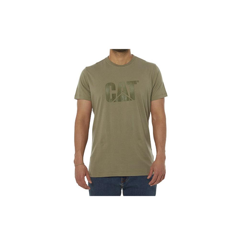 Caterpillar Original Logo Men's T-Shirts Green USA | 265731-ZWE