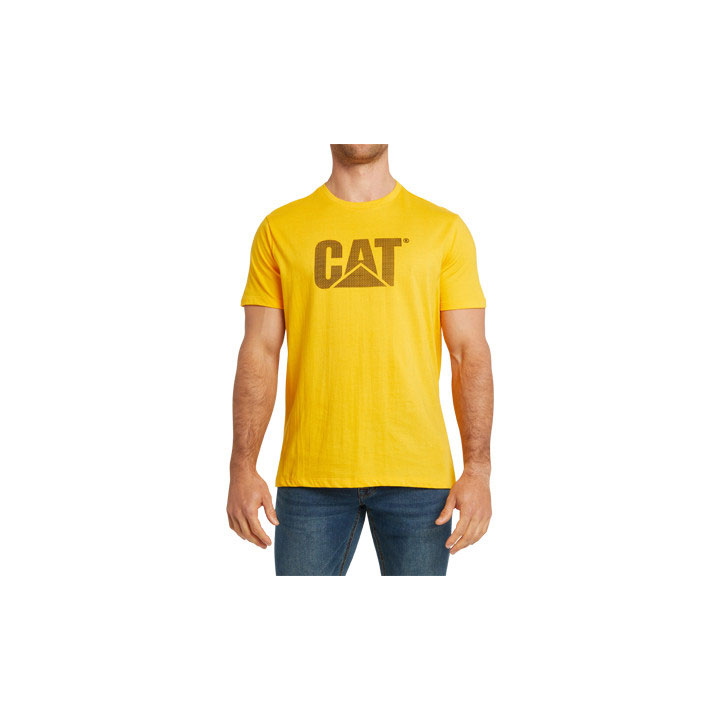 Caterpillar Original Logo Men's Tee Shirts Yellow USA | 013852-HDM