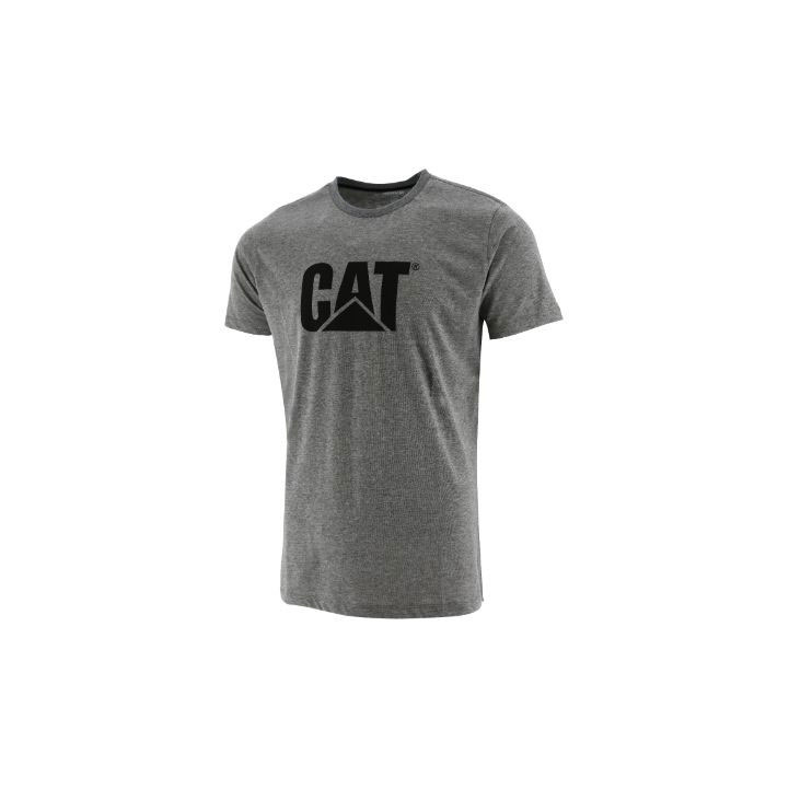 Caterpillar Original Logo Men's Tee Shirts Dark Heather Grey USA | 420357-UGL