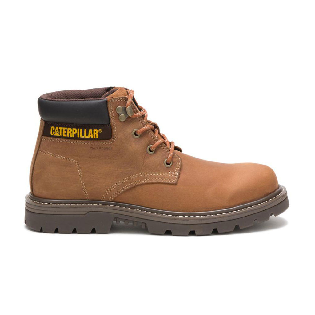 Caterpillar Outbase Waterproof - 6" Men's Work Boots Brown USA | 827931-DYN