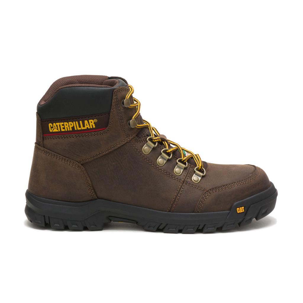 Caterpillar Outline Steel Toe Csa Men's Work Boots Brown USA | 639784-PJF