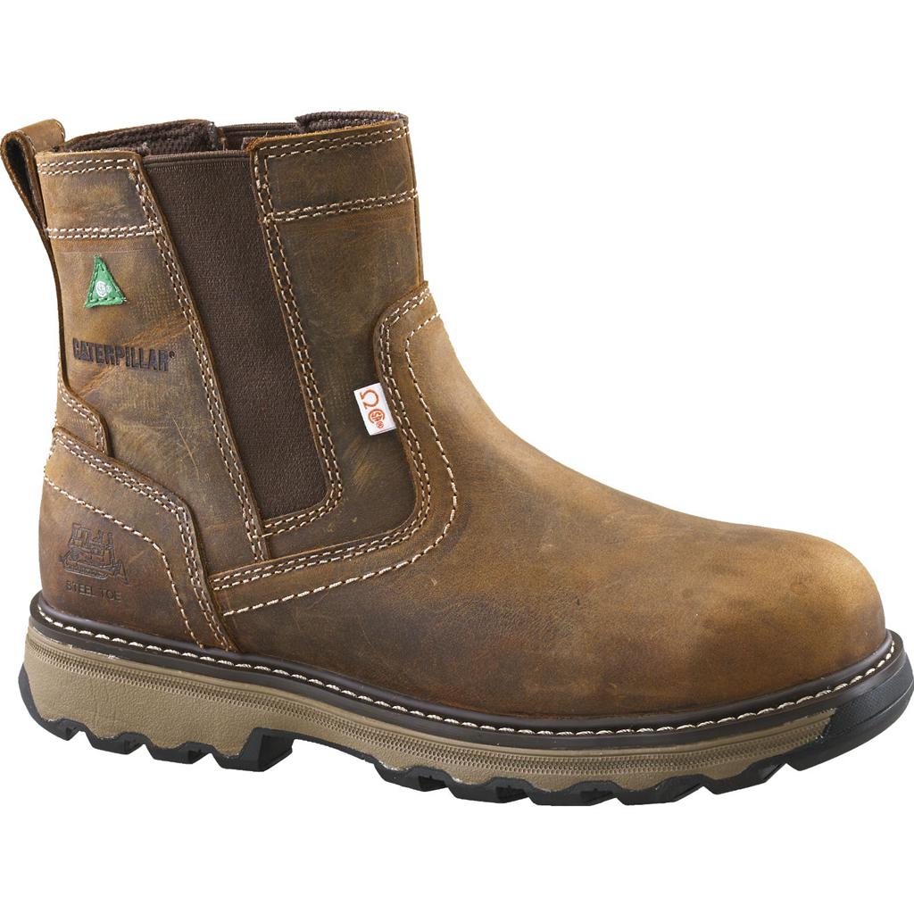 Caterpillar Pelton Steel Toe Csa Men's Work Boots Dark Beige USA | 058273-KVP