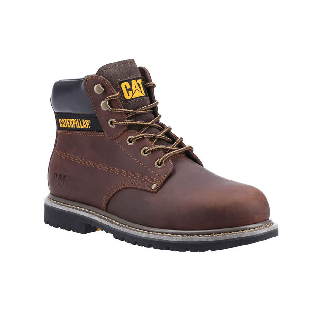 Caterpillar Powerplant Astm Men's Safety Toe Boots Brown USA | 042617-PKS