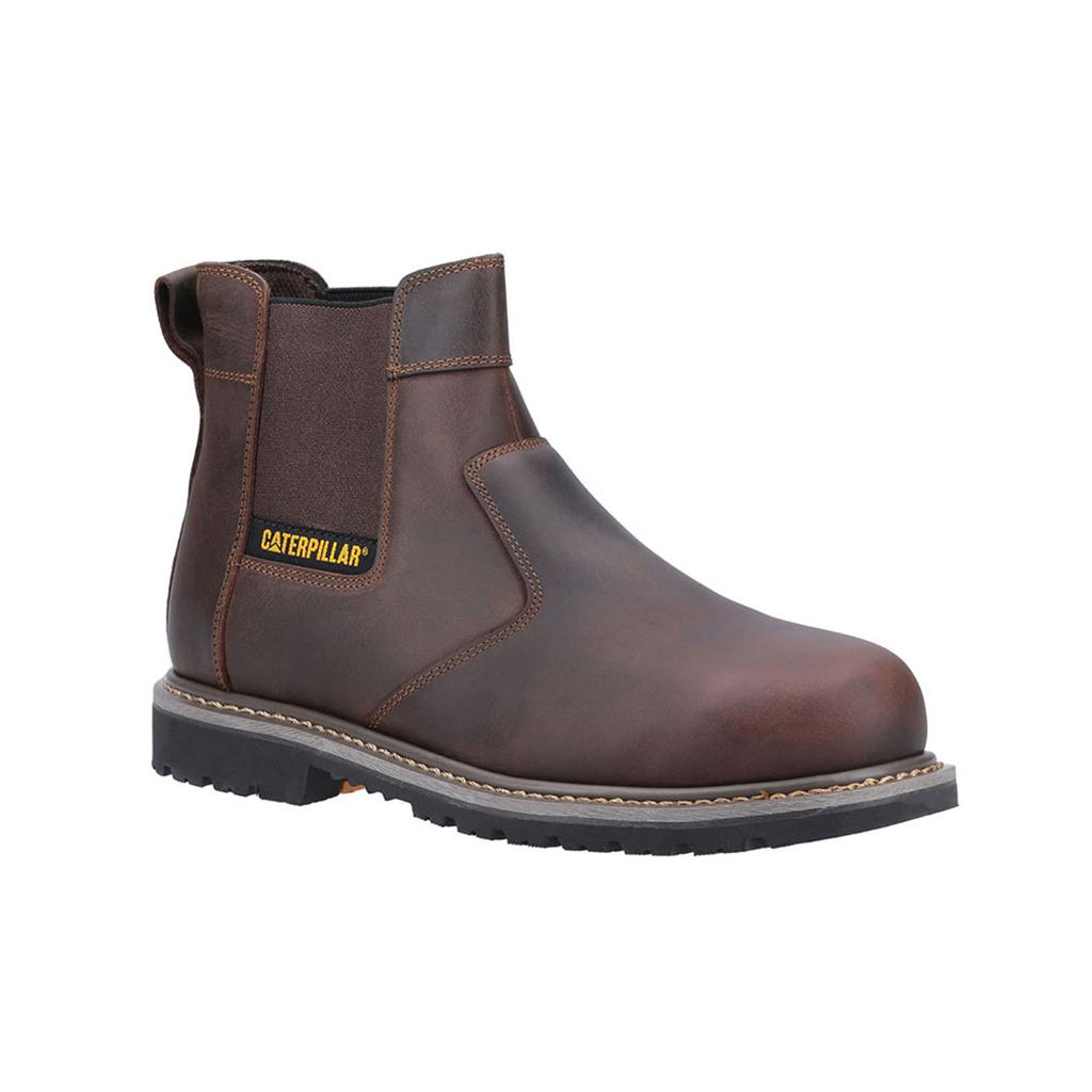 Caterpillar Powerplant Dealer Astm Men's Safety Toe Boots Brown USA | 654819-SVA