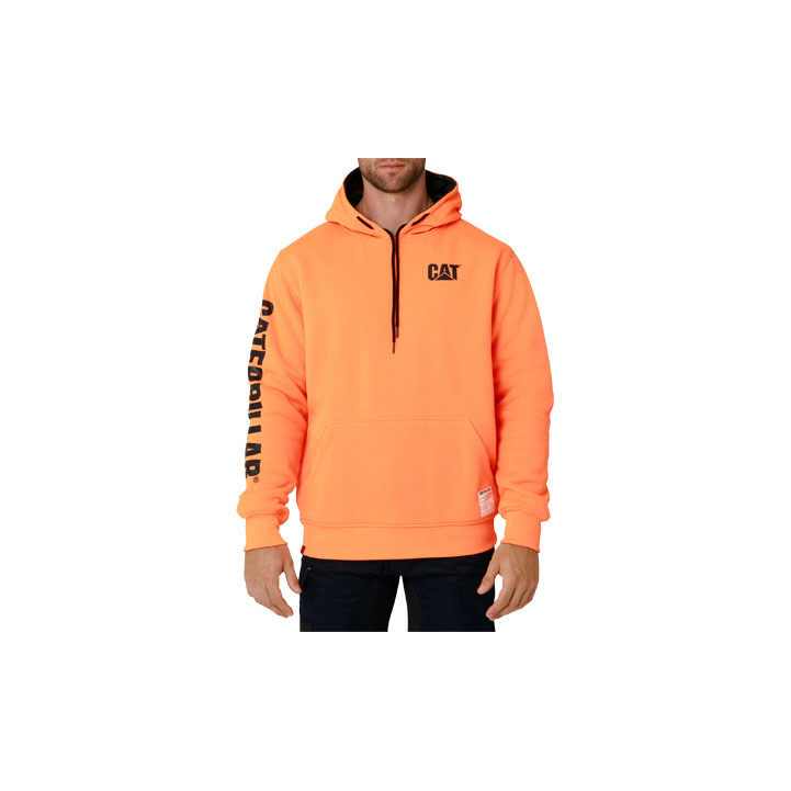 Caterpillar Reversible Banner Hoodie Women's Sweatshirts Orange USA | 694850-UKH