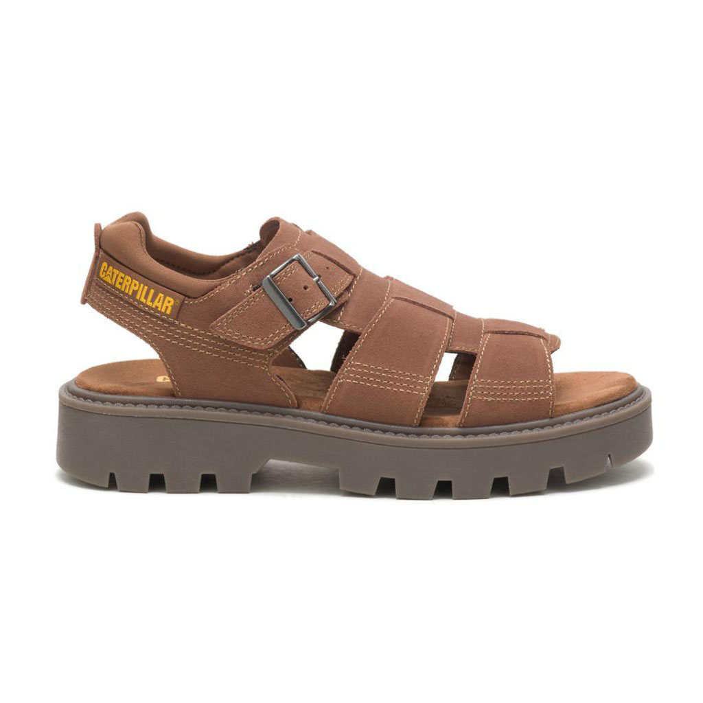 Caterpillar Rigor Men's Sandals Dachshund Brown USA | 371420-KQH