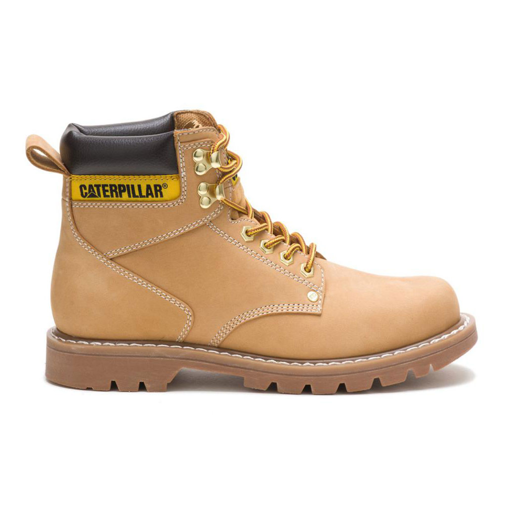 Caterpillar Second Shift - Comfortables Men's Work Boots Honey Brown USA | 430756-DUS