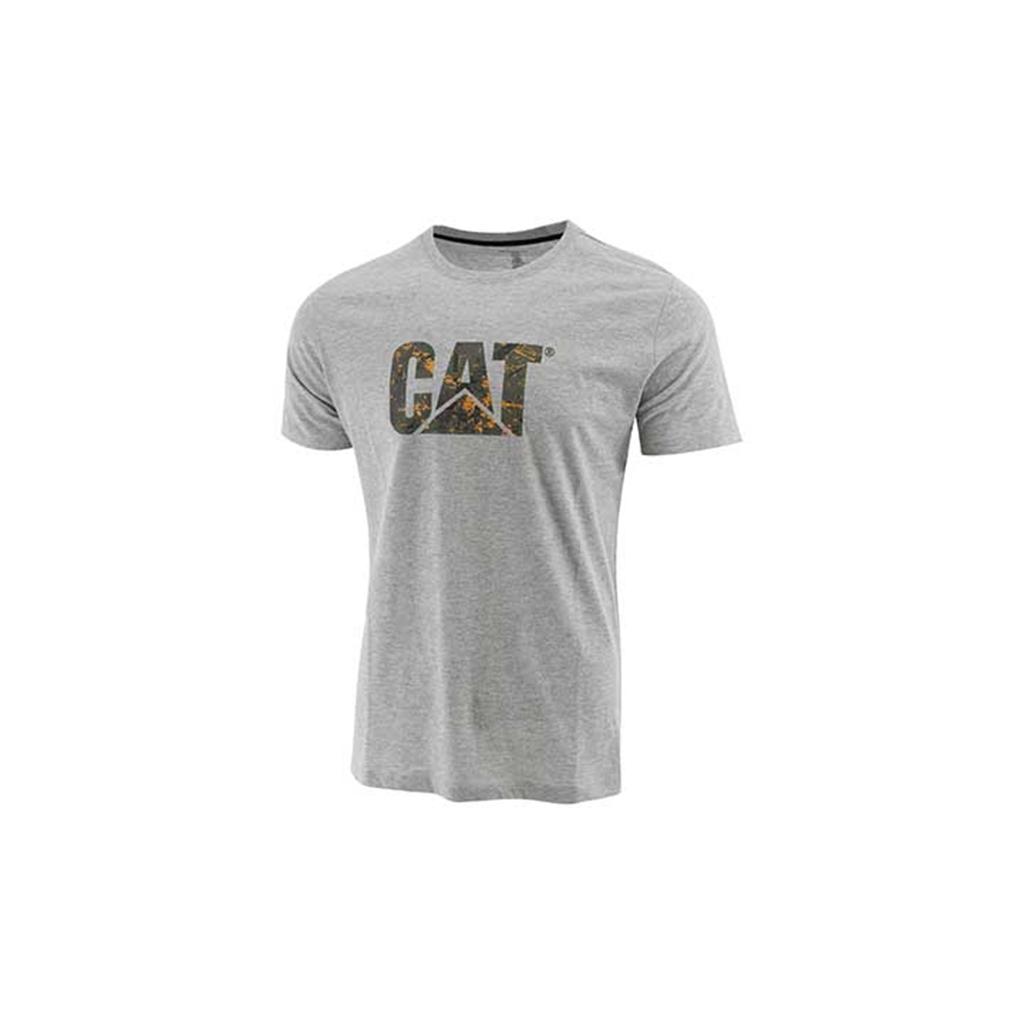 Caterpillar Slim Fit Logo Men's T-Shirts Grey Camo USA | 825604-NGL