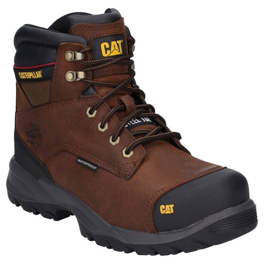 Caterpillar Spiro Waterproof S3 Men's Safety Toe Boots Dark Brown USA | 816479-FIC