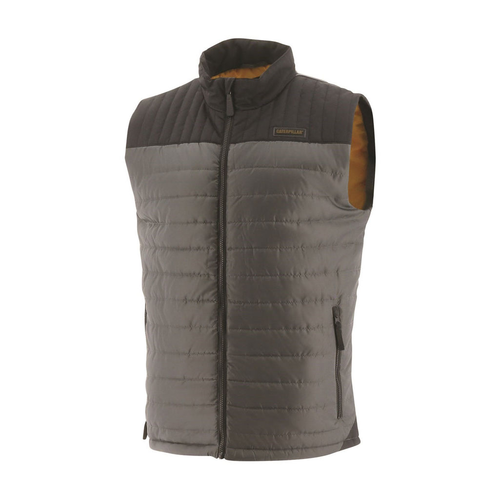 Caterpillar Squall Body Warmer Men's Vests Dark Heather Grey USA | 539280-EHN