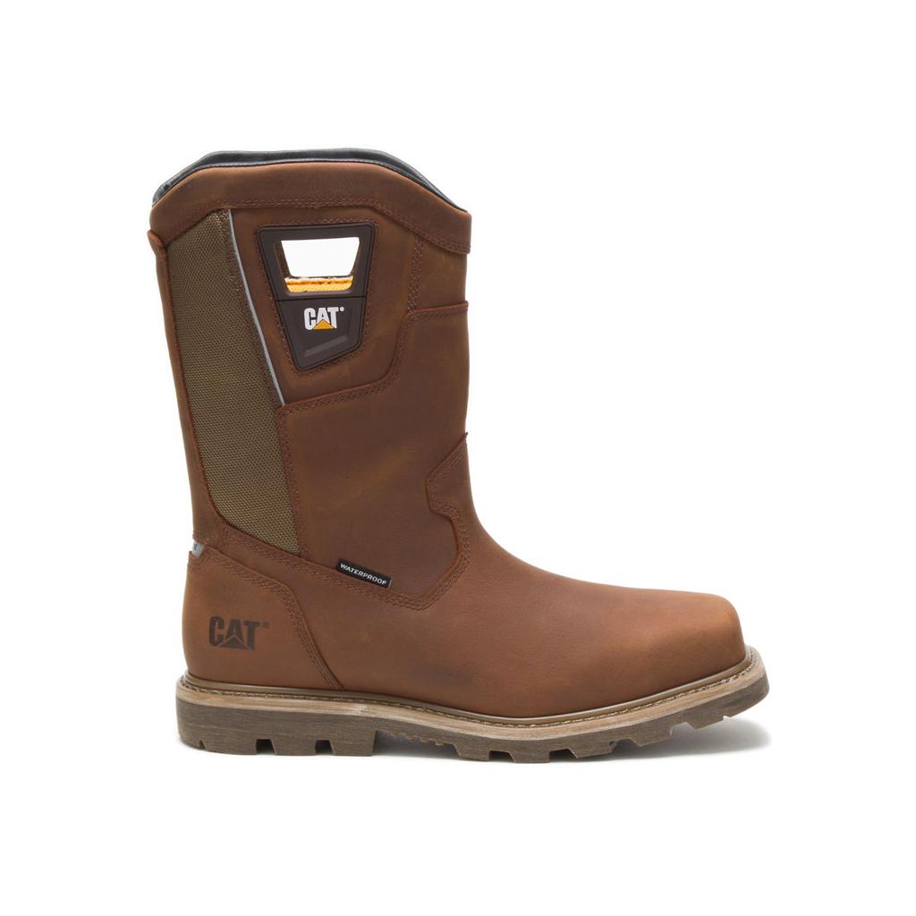 Caterpillar Stillwell Waterproof Steel Toe Men's Steel Toe Boots Brown USA | 297456-VQB