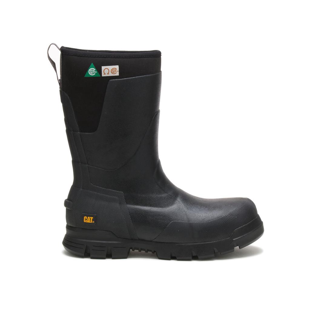 Caterpillar Stormers 11" Steel Toe Csa Women's Rubber Boots Black USA | 431278-ZER