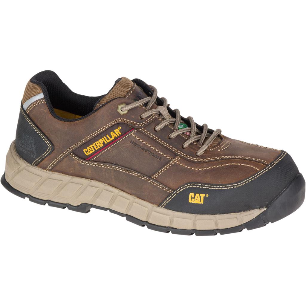 Caterpillar Streamline Leather Csa Composite Toe Men's Work Shoes Dark Beige USA | 308967-DTS