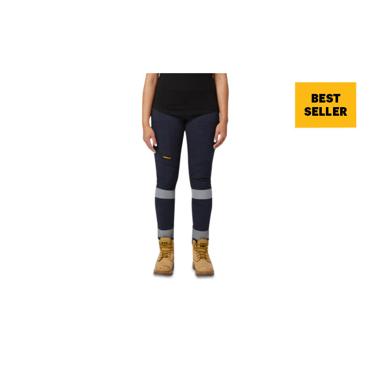 Caterpillar Taped Work Stretch Women's Legging Navy USA | 526801-JIZ