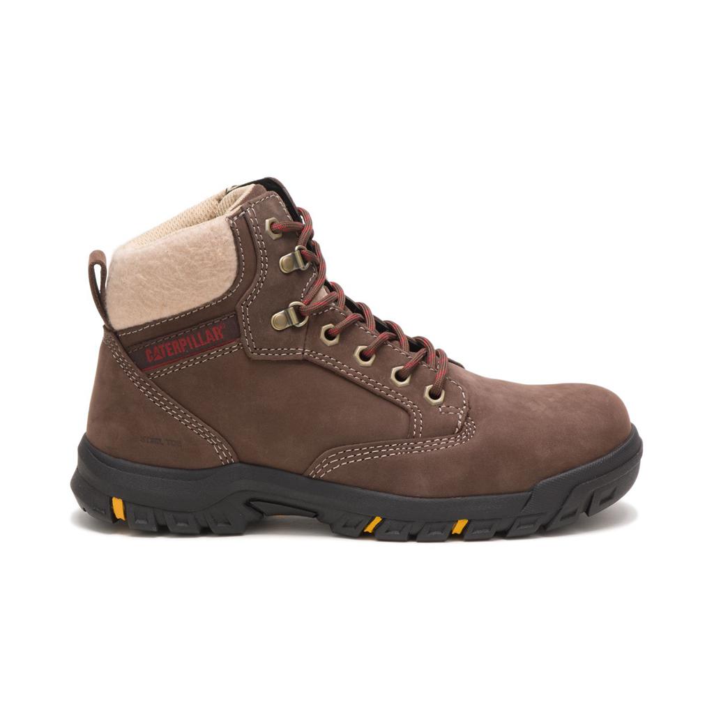 Caterpillar Tess Steel Toe Women's Steel Toe Boots Chocolate USA | 569743-DMK