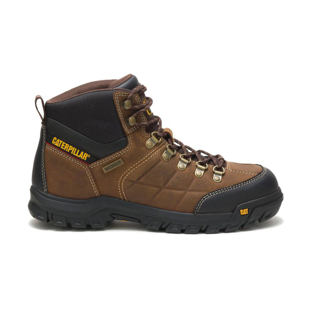 Caterpillar Threshold Waterproof Men's Waterproof Boots Real Brown USA | 361948-CTP