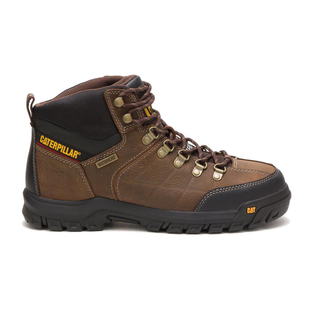 Caterpillar Threshold Waterproof Steel Toe Men's Steel Toe Boots Brown USA | 239807-VWL