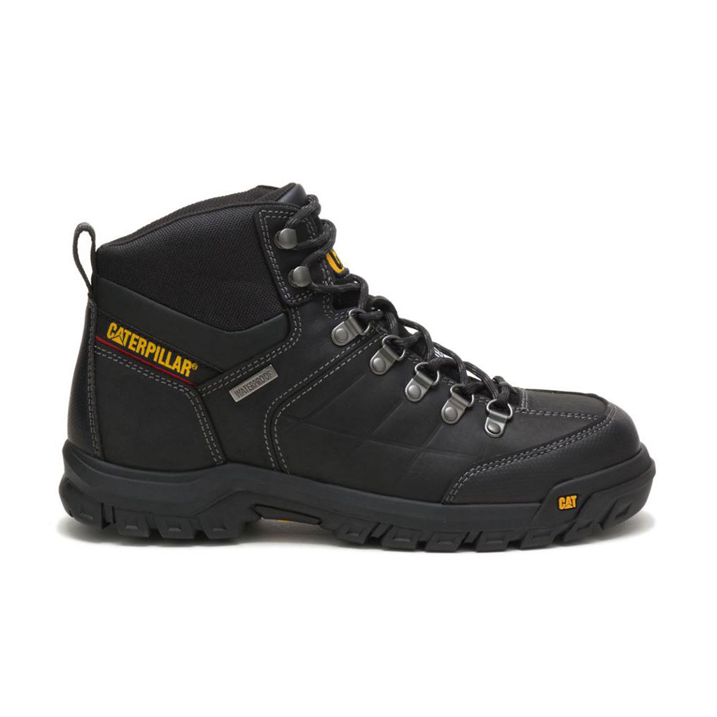 Caterpillar Threshold Waterproof Steel Toe Men's Safety Toe Boots Black USA | 523917-XFS