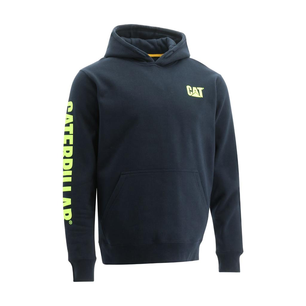 Caterpillar Trademark Banner Men's Sweatshirts Navy USA | 068741-ZLP