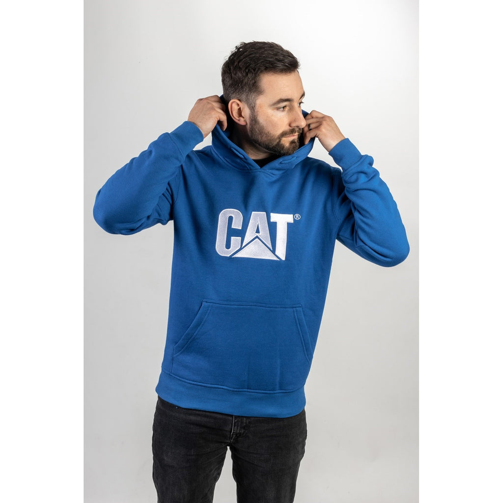 Caterpillar Trademark Hooded Memphis Men's Sweatshirts Blue USA | 879026-YLF