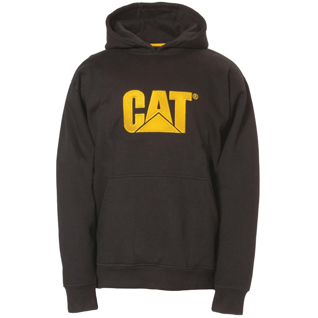 Caterpillar Trademark Hooded Men's Sweatshirts Black USA | 819457-UMD