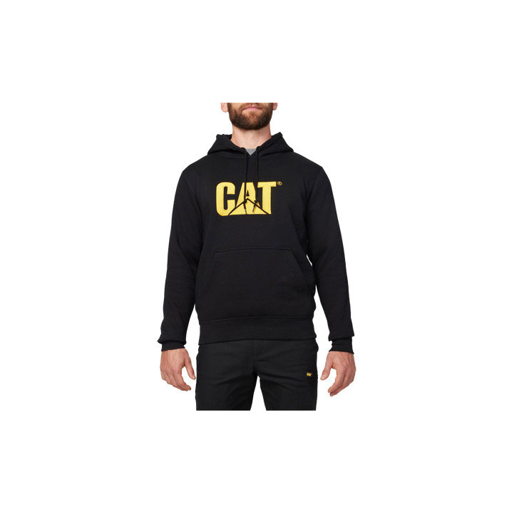 Caterpillar Trademark Hooded Men's Sweatshirts Black USA | 850231-JPX