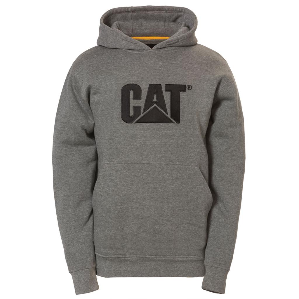 Caterpillar Trademark Hooded Men's Sweatshirts Grey USA | 923568-HNK