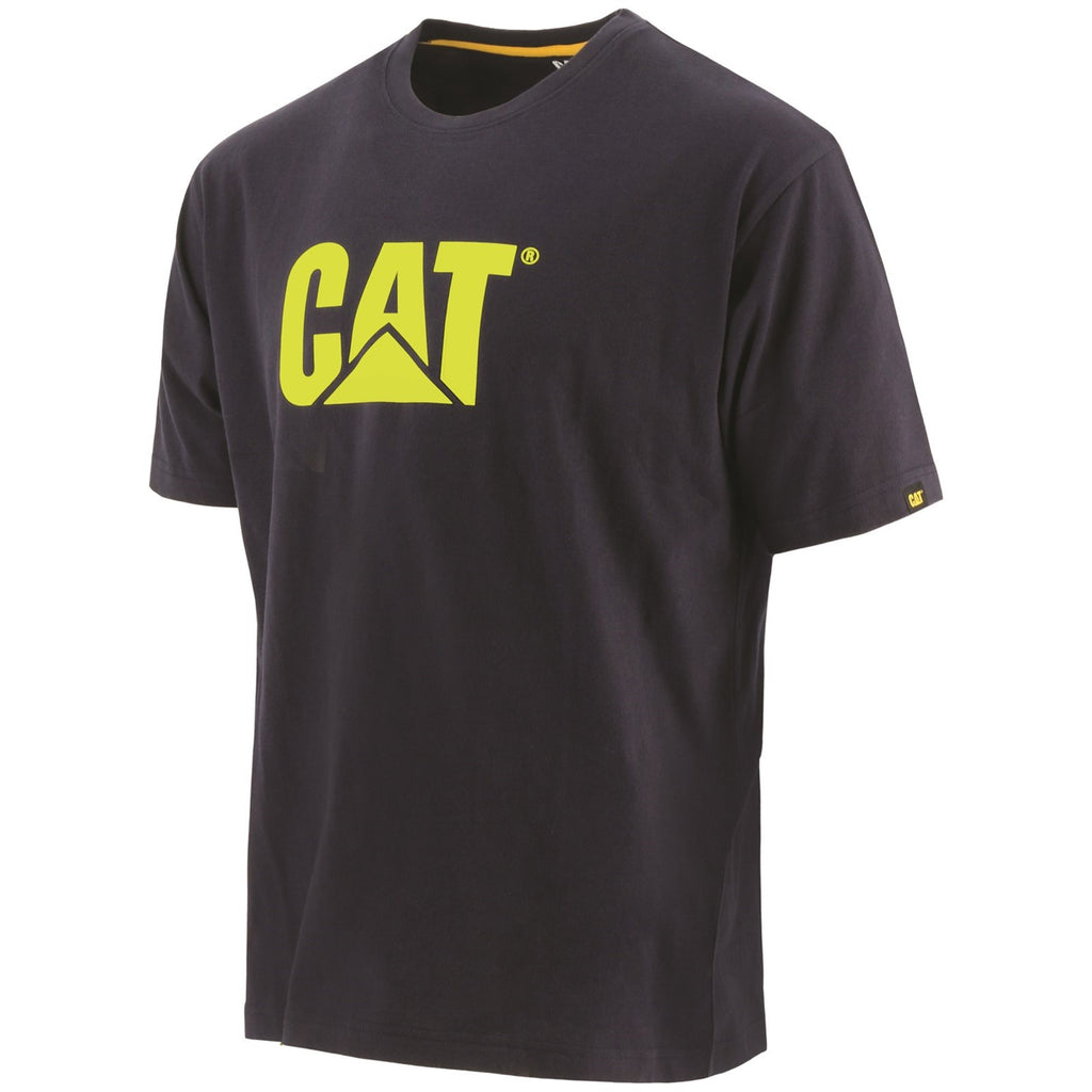 Caterpillar Trademark Logo Men's Tee Shirts Navy USA | 105392-OWB