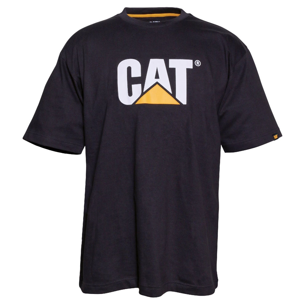 Caterpillar Trademark Logo Men's Tee Shirts Black USA | 307812-FSH