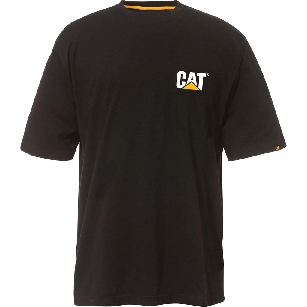 Caterpillar Trademark Men's T-Shirts Black USA | 640932-URW