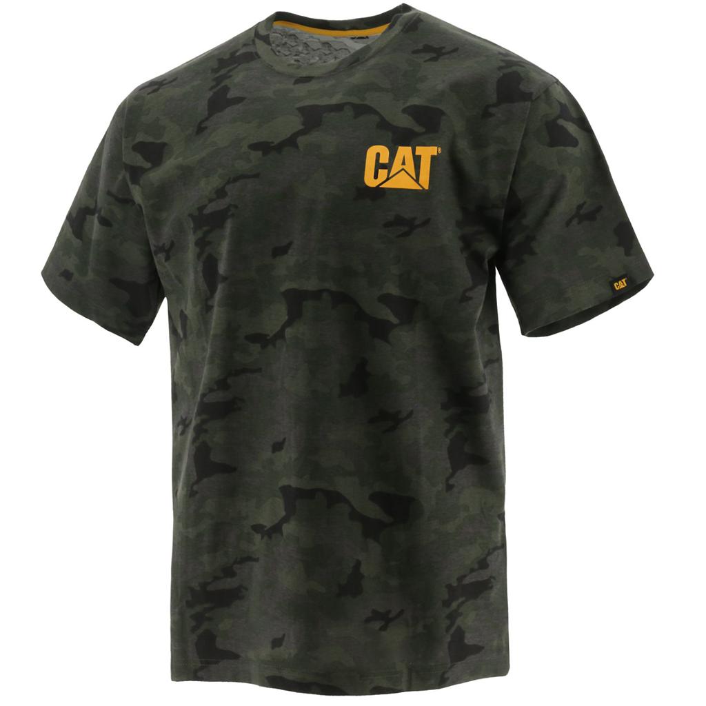 Caterpillar Trademark Men's T-Shirts Camo USA | 256094-BST