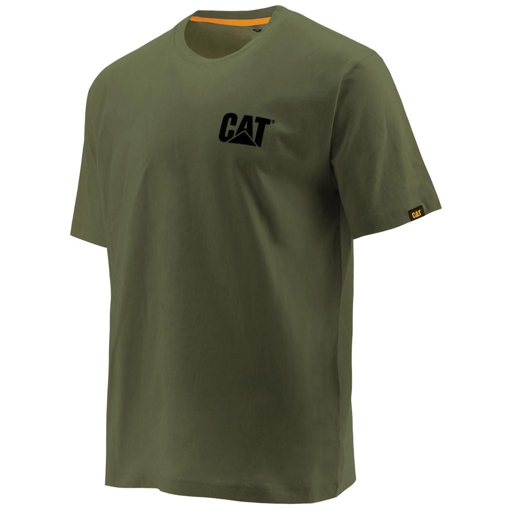 Caterpillar Trademark Men's T-Shirts Green USA | 137569-TLU