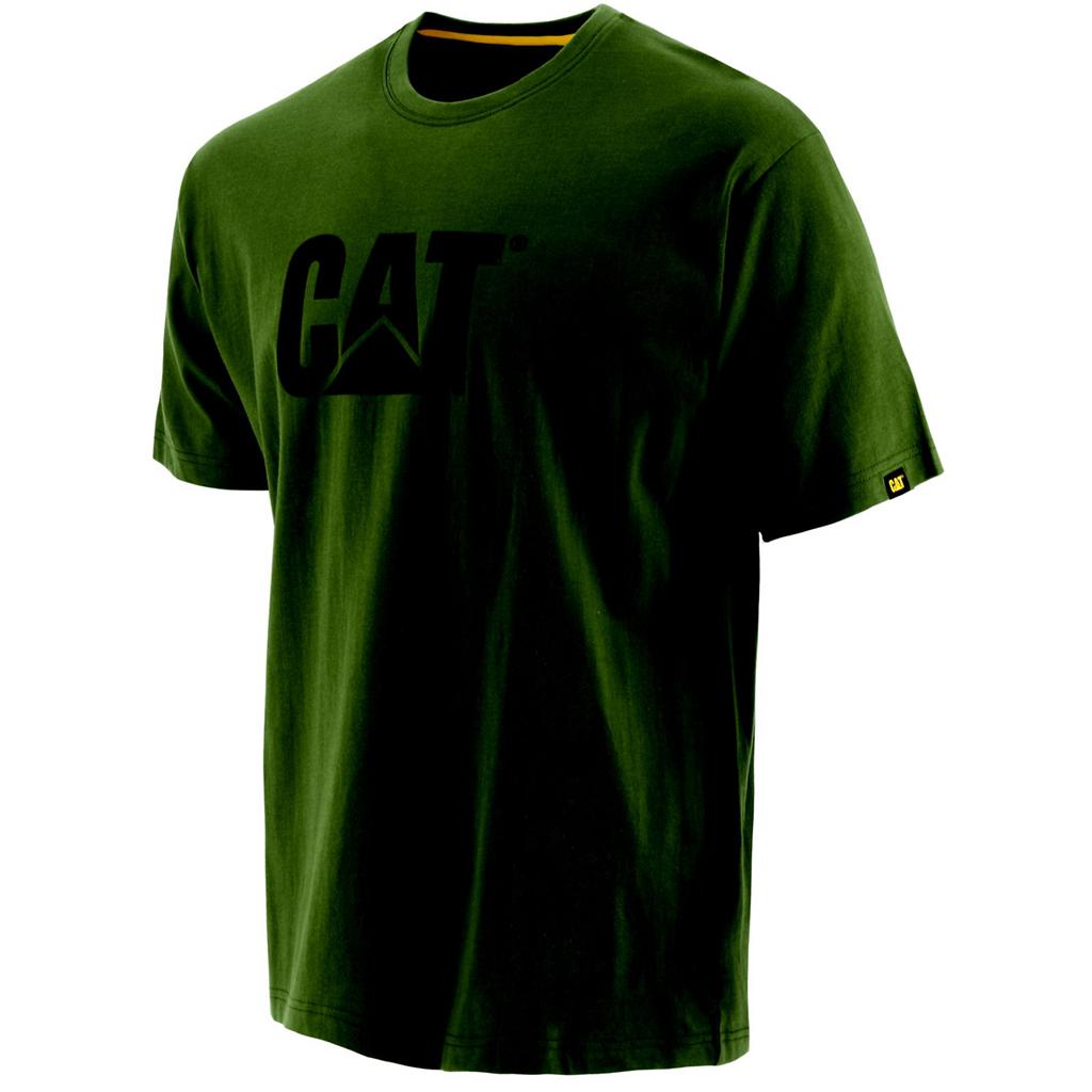 Caterpillar Trademark Men's T-Shirts Green USA | 291436-NTR