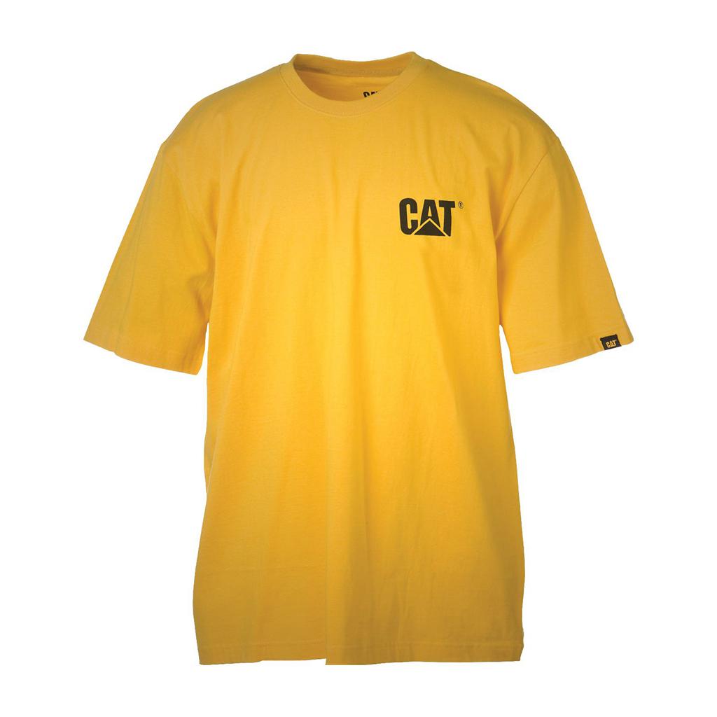 Caterpillar Trademark Men's T-Shirts Yellow USA | 347580-OCA