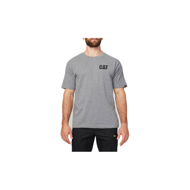 Caterpillar Trademark Men's Tee Shirts Dark Heather Grey USA | 749526-HMA