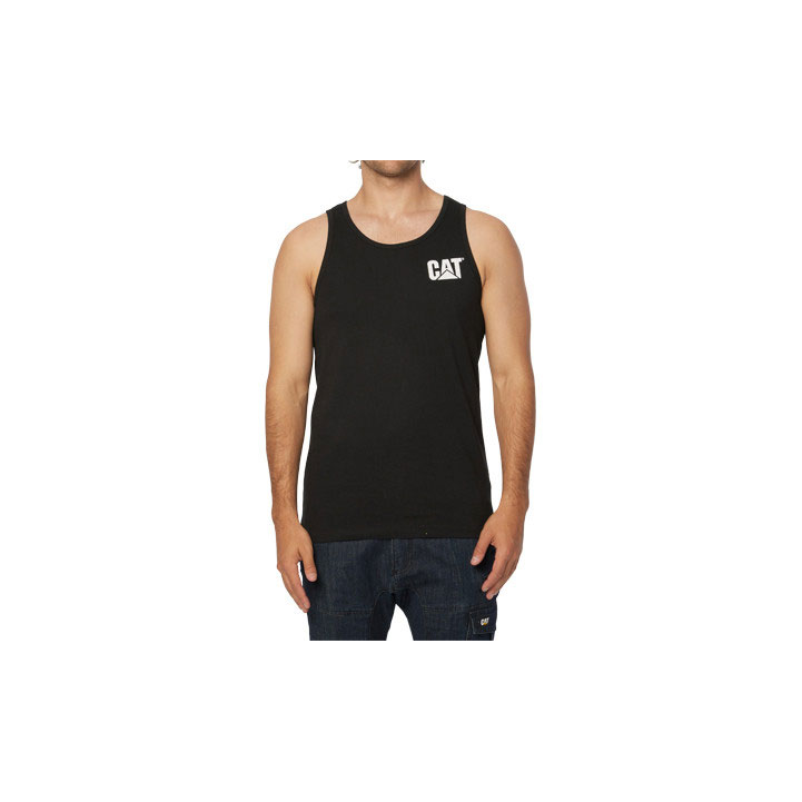 Caterpillar Trademark Women's Singlet Black USA | 783026-PIR