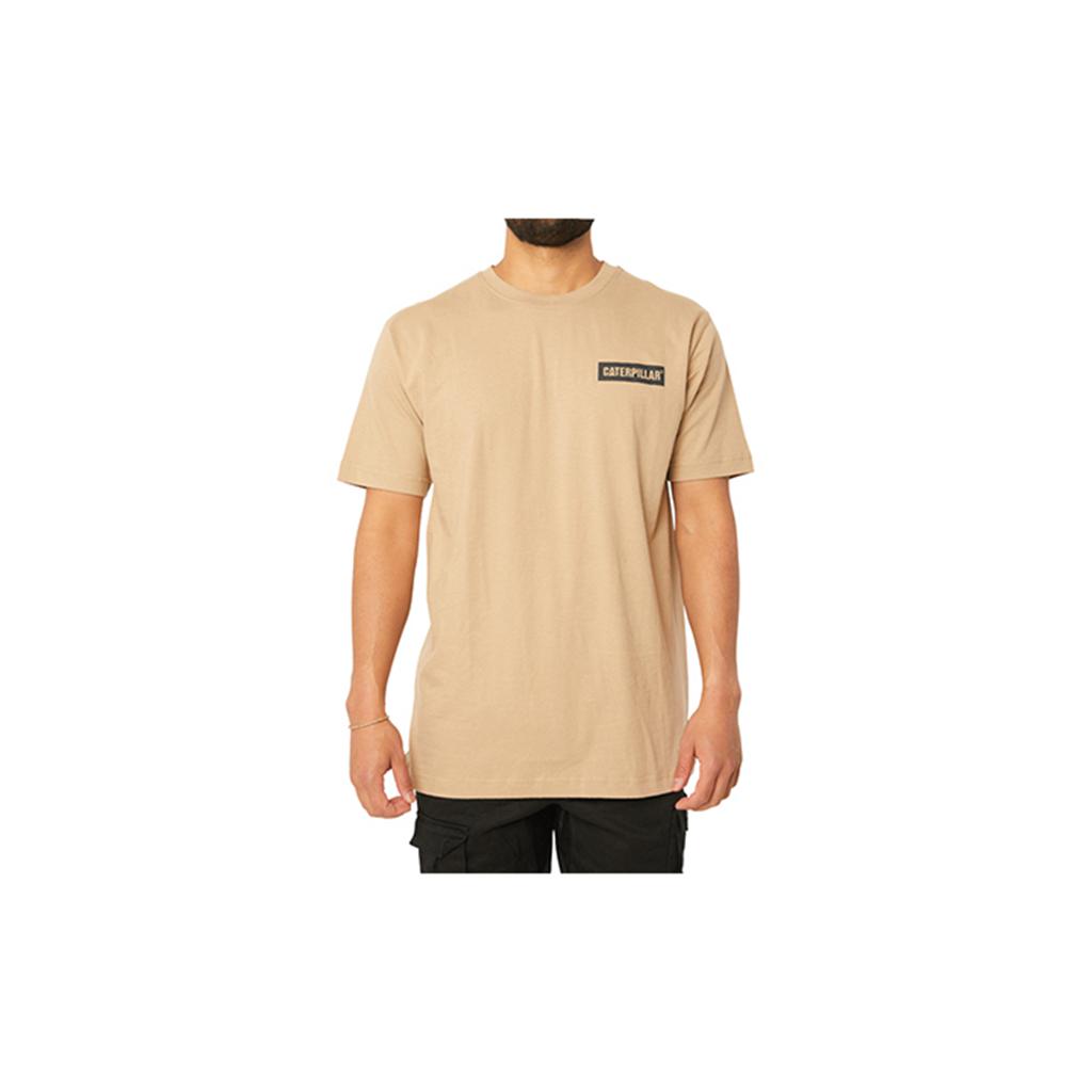 Caterpillar Triton Block S/S Men's T-Shirts Brown USA | 089253-JFD