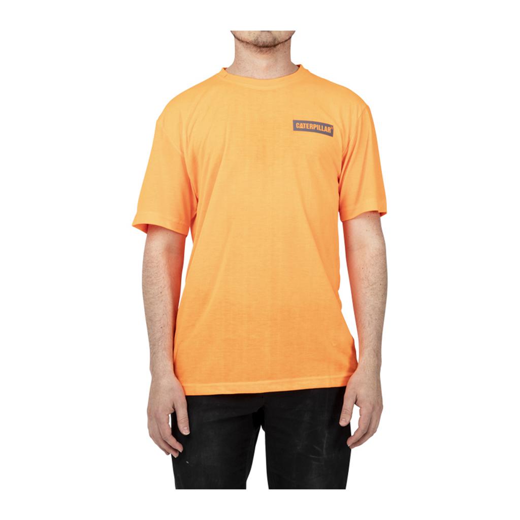 Caterpillar Triton Block S/S Men's T-Shirts Orange USA | 478516-NMG