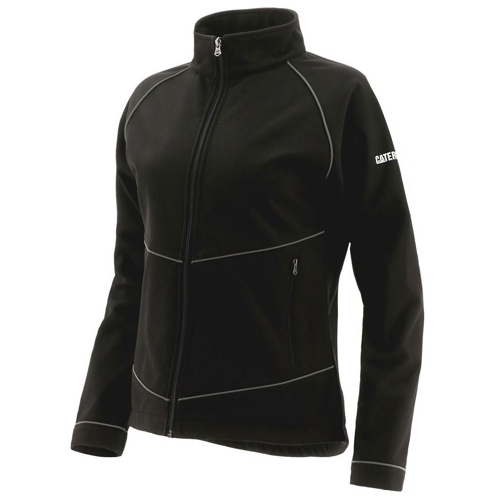 Caterpillar Triton Soft Shell Women's Jackets Black USA | 630574-OGF