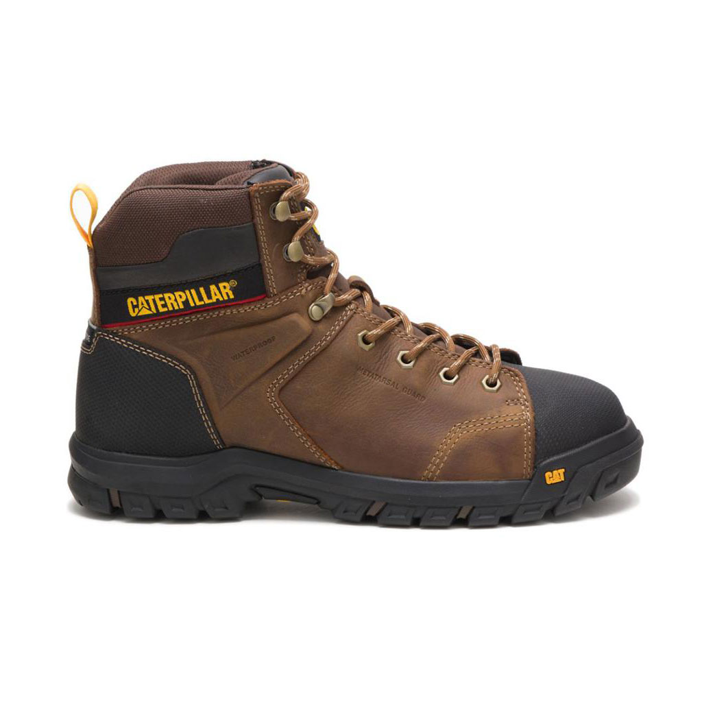 Caterpillar Wellspring Metatarsal Guard Steel Toe Men's Waterproof Boots Real Brown USA | 574230-YSE